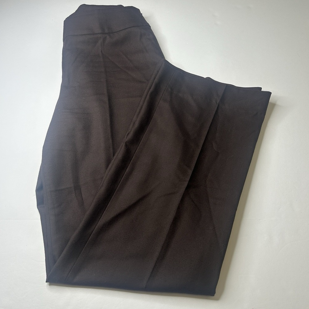AKRIS Dark Brown Wool Cashmere Tailored Dress Pants Trousers Flat Front Size 6